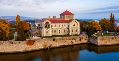 Castle of Tata city in Hungary