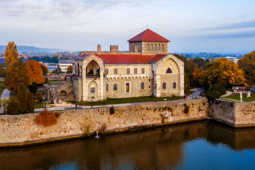 Castle of Tata city in Hungary